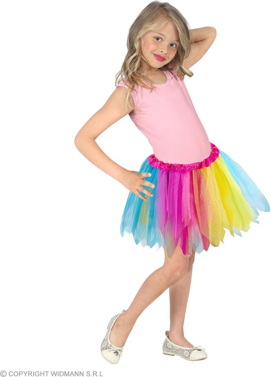 Dans & Entertainment Kostuum | Dansen Op De Regenboog Eenhoorn Tutu 30 Centimeter Meisje | One Size | Carnaval kostuum | Verkleedkleding